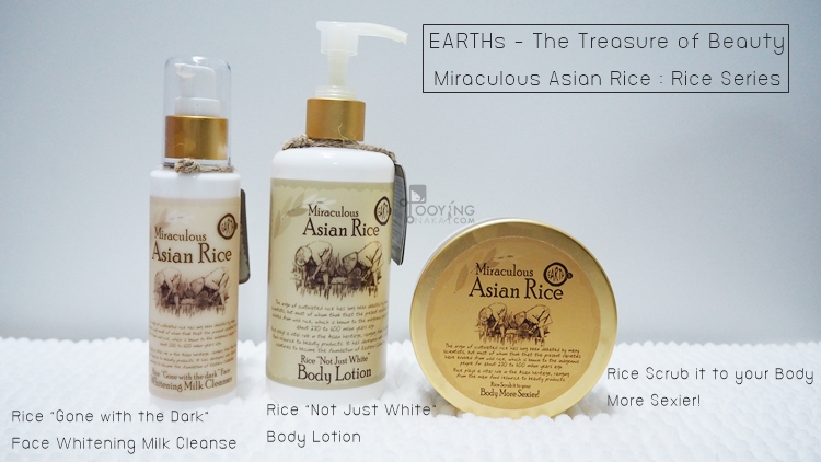 rice series, earths, asian rice, rice scrub, milk cleanser, น้ำนมเช็ดเครื่องสำอาง, โลชั่นกลิ่นข้าว