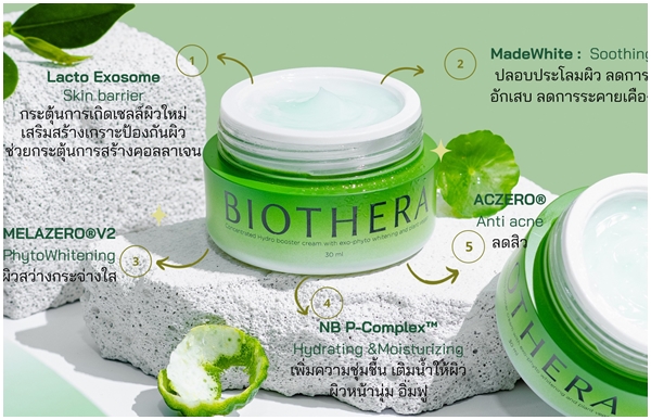 “ไบโอเธอร่า (BIOTHERA)”   ครีมปราการผิวจากพืชวีแกน 14 ชนิด ช่วยให้ผิวแข็งแรง ล็อคความชุ่มชื้น  ผลิตจากประเทศเกาหลี (Made in Korea)  