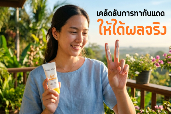 Suncare 101: ครีมกันแดด  "2 ข้อนิ้ว" ที่ถูกต้อง ทาอย่างไรให้เป๊ะแบบบิวตี้กูรู